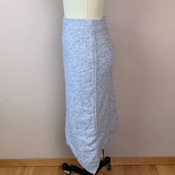 Simply Vera Rib Knit Grey Midi Skirt - Size M - Picture 3 of 8